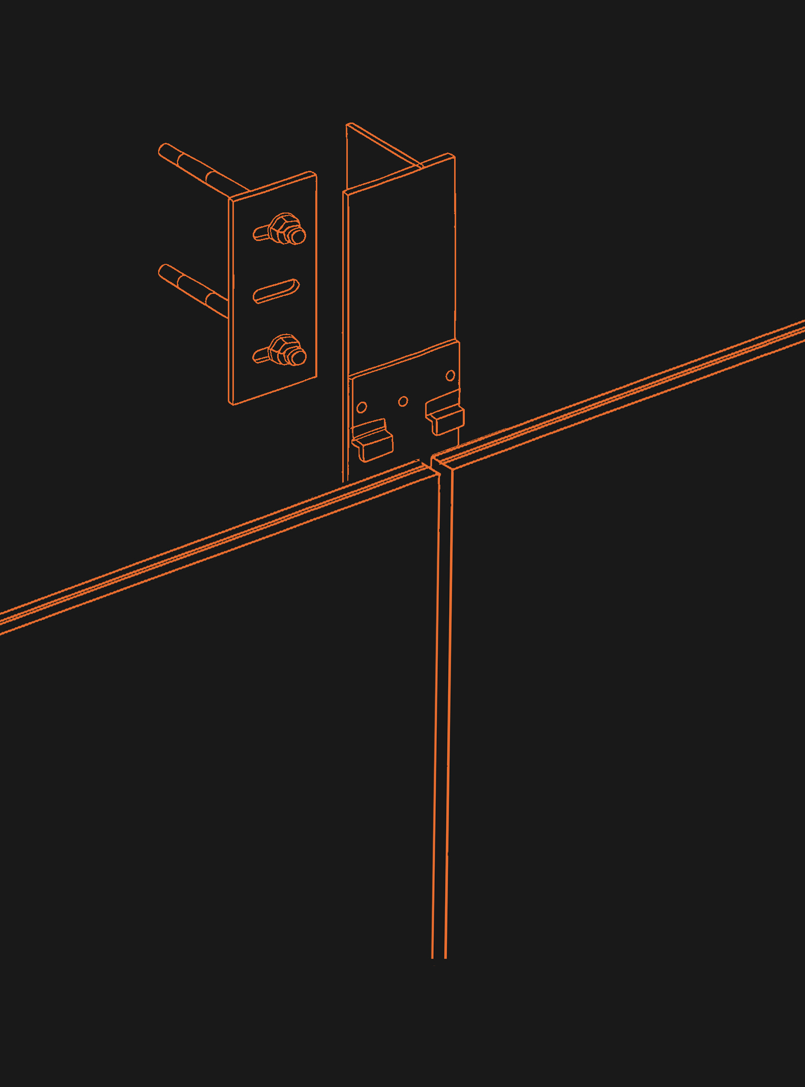 Clamp with extrude tiles