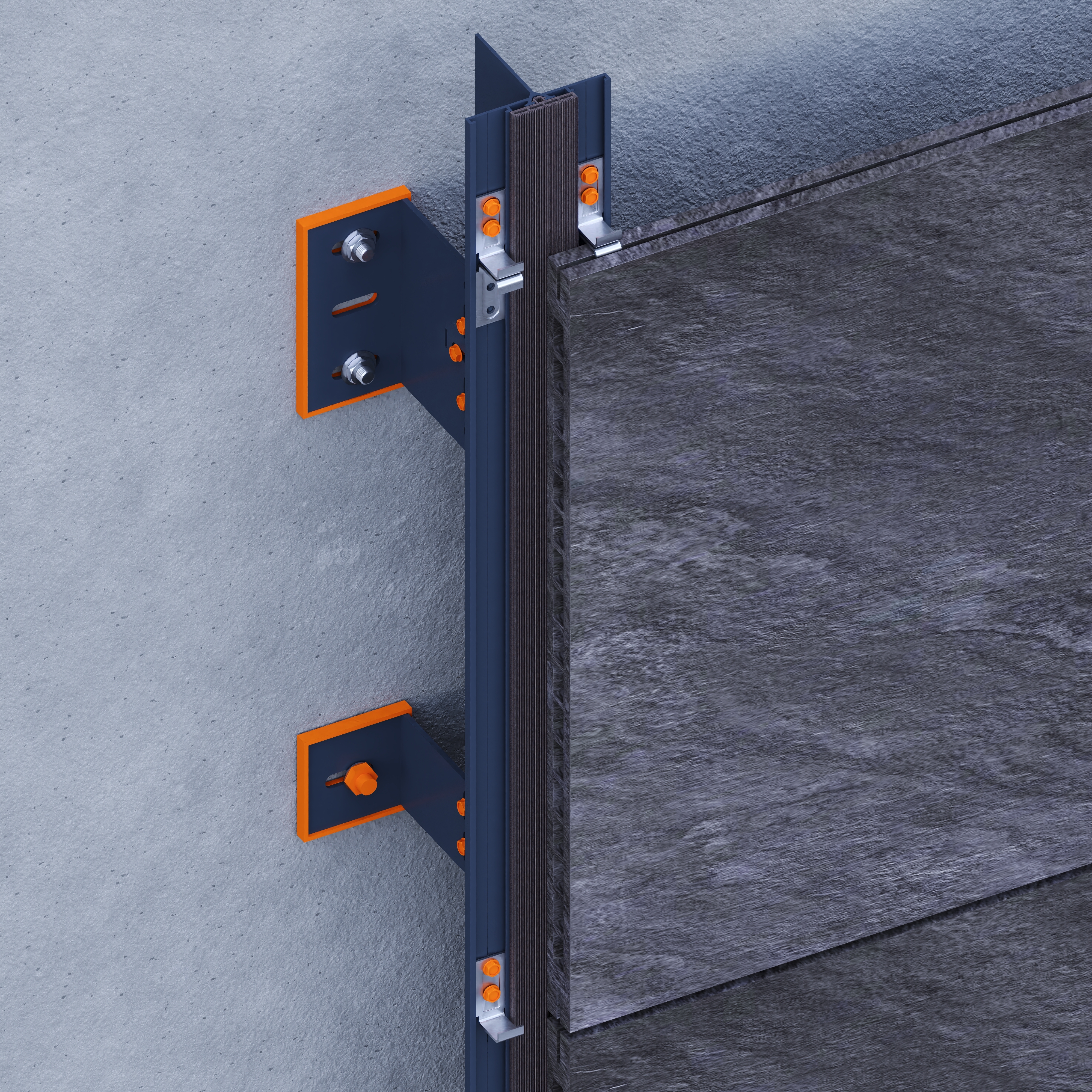 Extruded Porcelain Clip System with EPDM